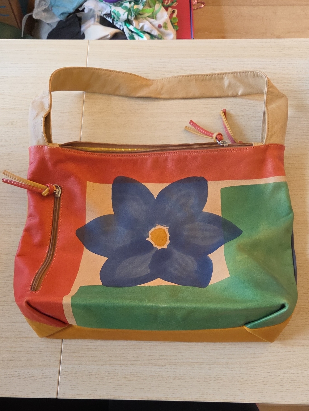Astore Colorblock Floral Shoulder Bag